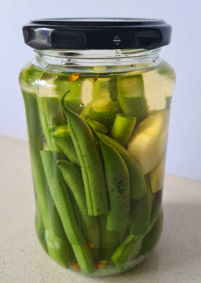 Lacto fermented green beans